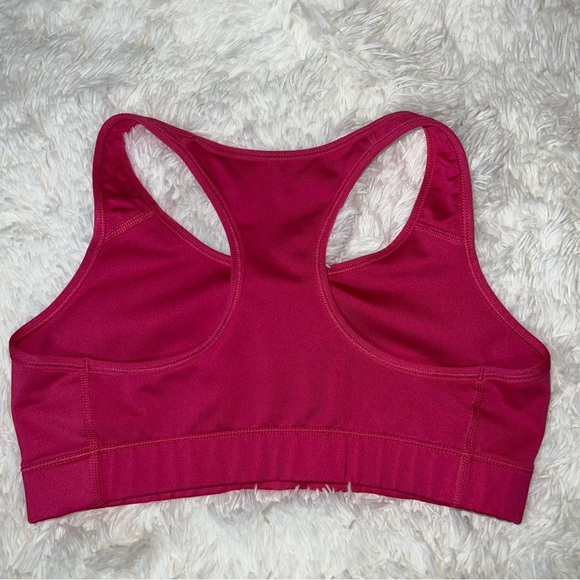 Women's Nike Sports Bra Fuchsia Swoosh Dri Fit Size Medium - Picture 2 of 6
